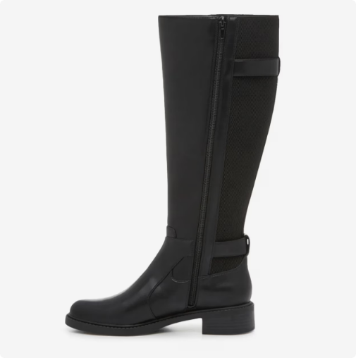 Women\'s Kelly & Katie Women\'s Sham Wide Width Wide Calf Knee High Riding Boot - Black Wide