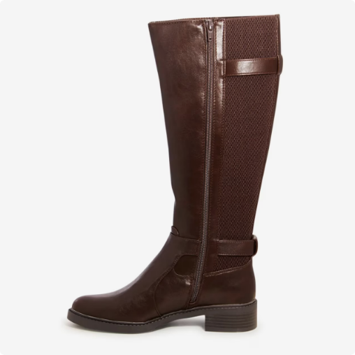 Women\'s Kelly & Katie Women\'s Sham Knee High Riding Boot - Brunette