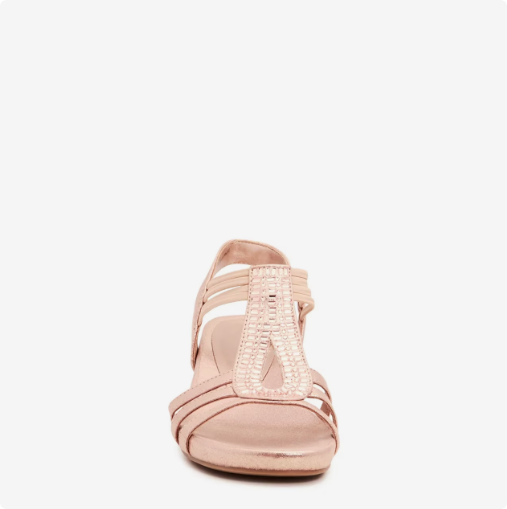 Women\'s Kelly & Katie Valka Wedge Wide Width Sandal - Dusty Rose