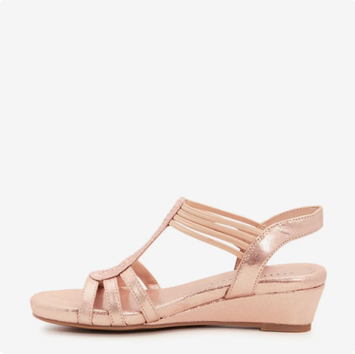 Women\'s Kelly & Katie Valka Wedge Evening Sandal - Dusty Rose