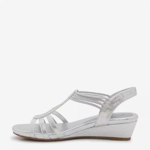 Women\'s Kelly & Katie Valka Wedge Evening Sandal - Silver