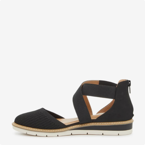 Women\'s Kelly & Katie Women\'s Laurna Closed Toe Wedge Sandal - Black