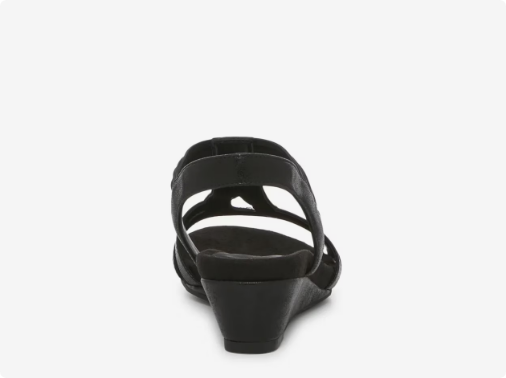 Women\'s Kelly & Katie Valka Wedge Wide Width Sandal - Black Wide