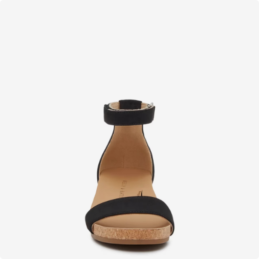 Women\'s Kelly & Katie Neriah Wedge Sandal - Black Nubuck Wide