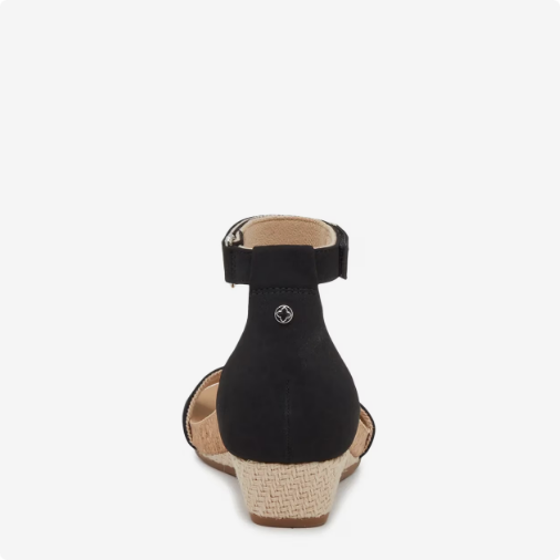 Women\'s Kelly & Katie Neriah Wedge Sandal - Black Nubuck Wide